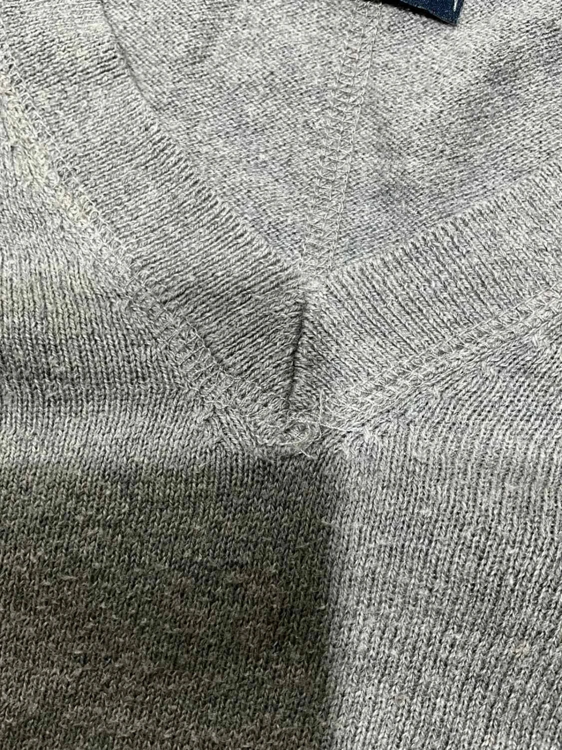 Pull Tommy Hilfiger V-neck Femme S coton cashmere Gris – photo 12